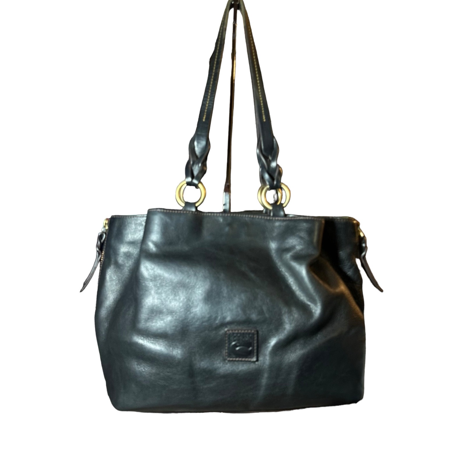 Dooney & Bourke Florentine Large Zip Barlow Black Button Closure Tote